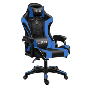 JIQIAO MASSAGER GAMING CHAIR BLACK & BLUE -0
